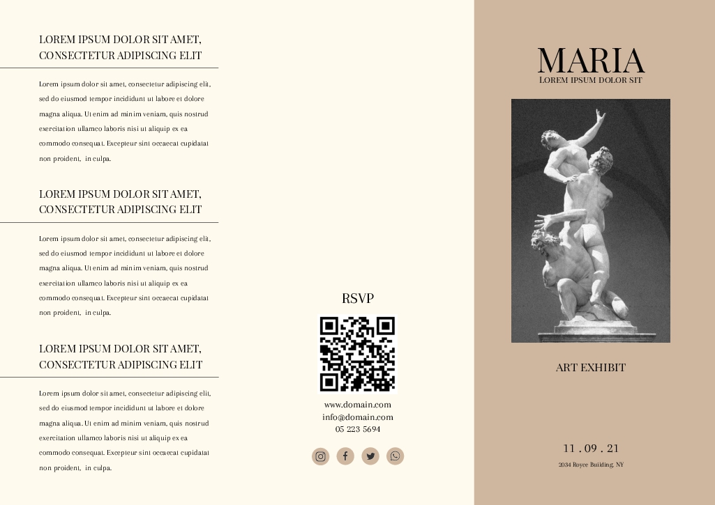 Art Exhibit Brochure