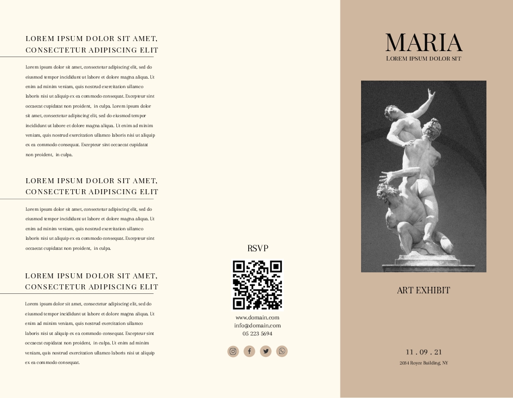 Art Exhibit Brochure