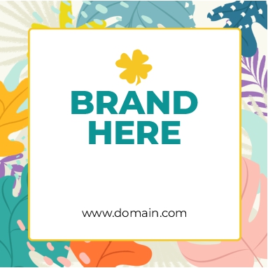 Floral Summer Branding Sticker