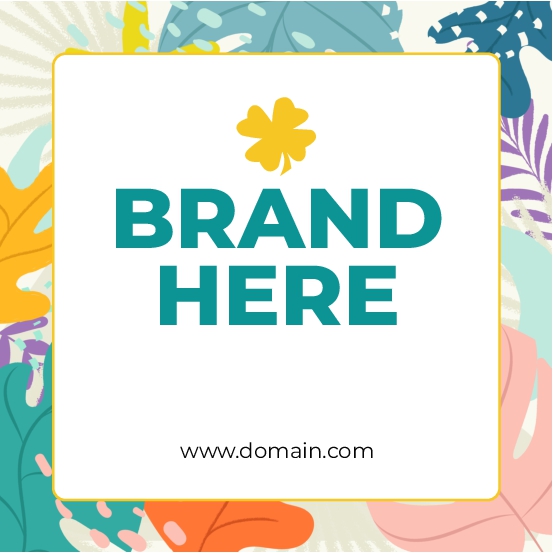 Floral Summer Branding Sticker