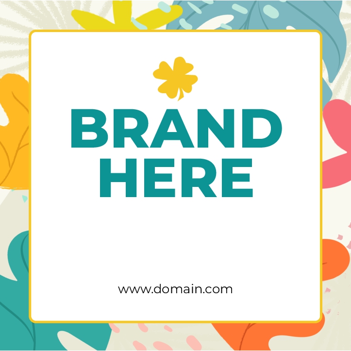 Floral Summer Branding Sticker
