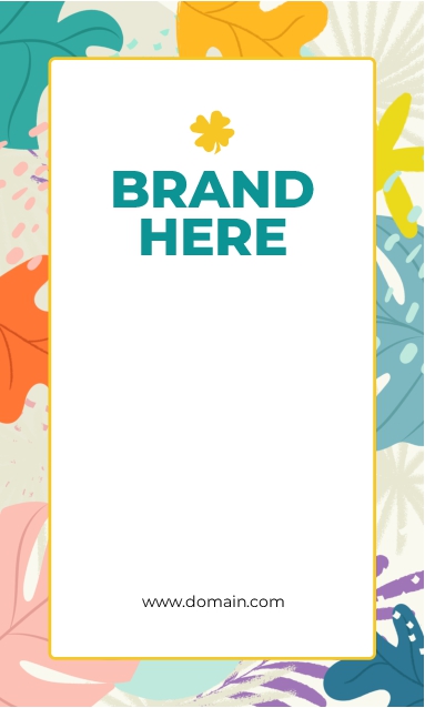 Floral Summer Branding Sticker