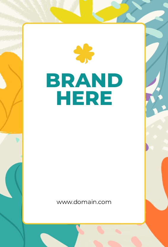 Floral Summer Branding Sticker