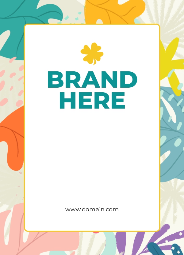Floral Summer Branding Sticker