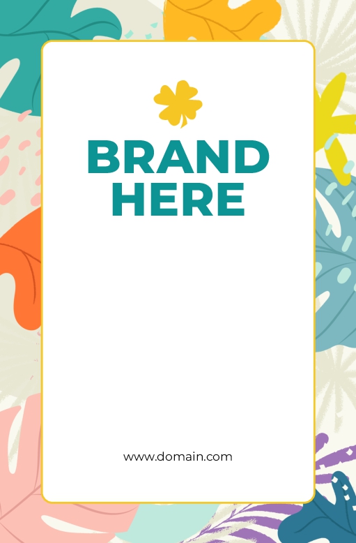 Floral Summer Branding Sticker