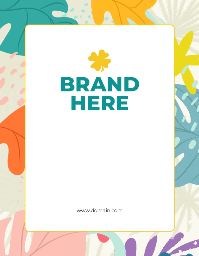 Floral Summer Branding Sticker