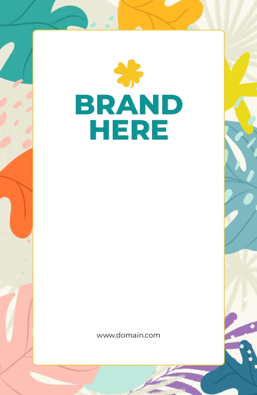 Floral Summer Branding Sticker