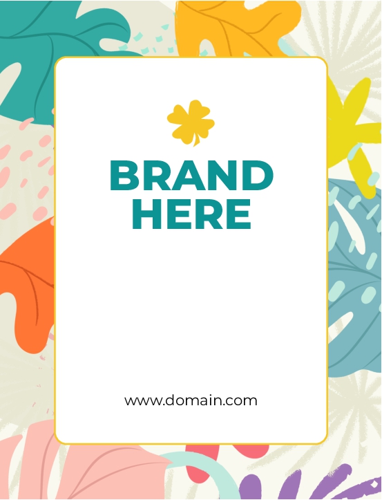 Floral Summer Branding Sticker